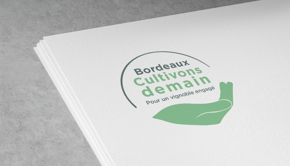 Nouveau logo CIVB Bordeaux Cultivons demain, pour un vignoble engagé