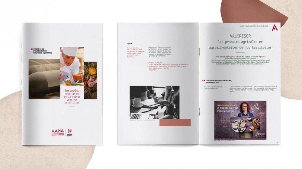 Brochure BtoB pour l'Agence de l'Alimentation de la Nouvelle-Aquitaine (AANA)