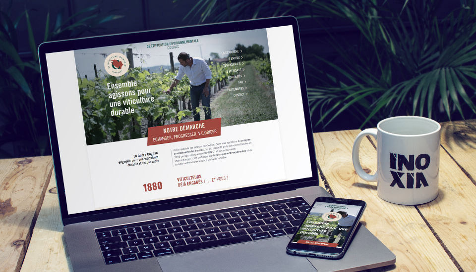 Site sur la démarche de viticulture durable pour le BNIC