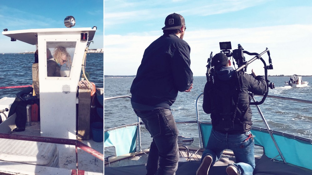 Tournage pêche professionnelle au Bassin d'Arcachon.