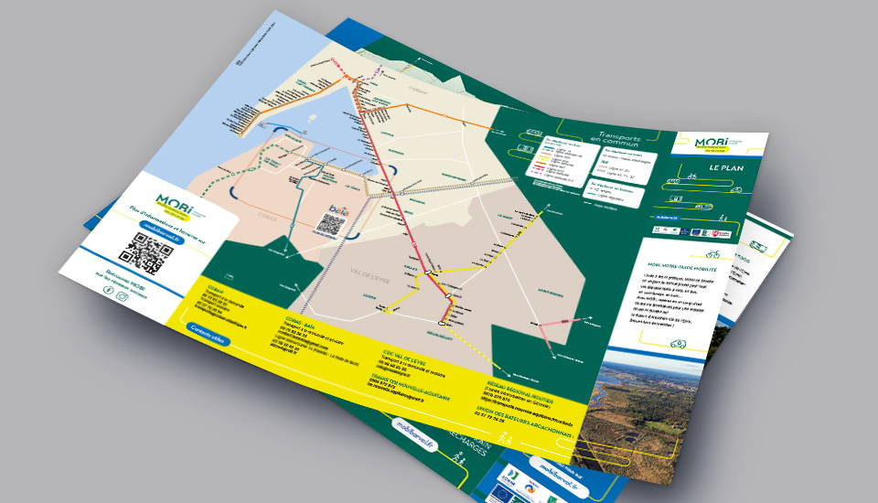 Le plan des déplacements sur le Bassin d’Arcachon-Val de l’Eyre (format poche).