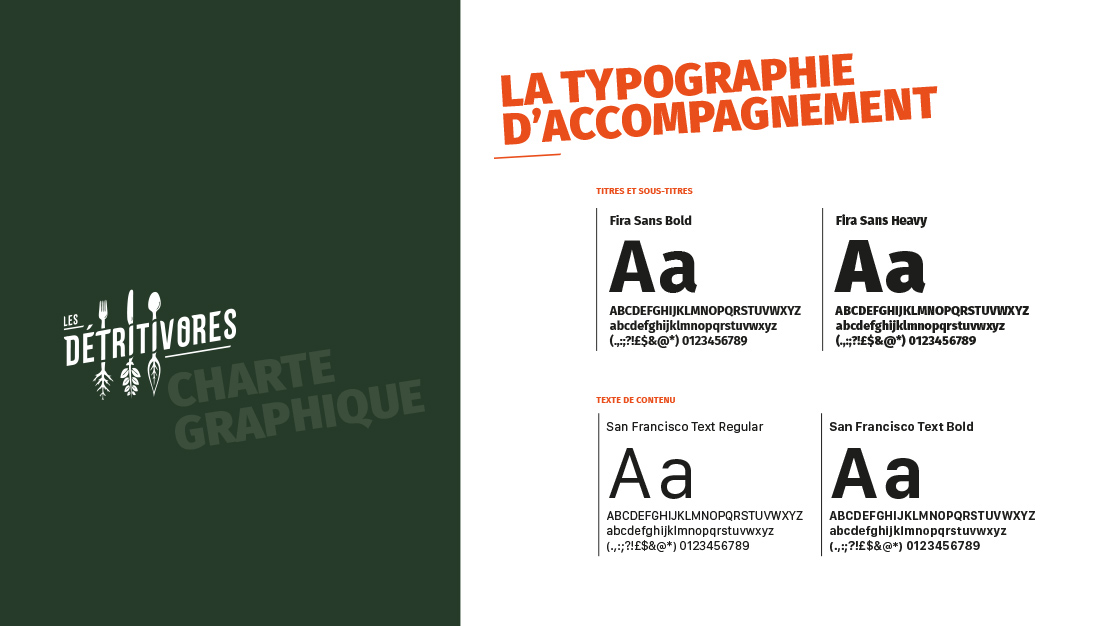 Nouvelle charte graphique "Les Détritivores" / La typographie d'accompagnement.